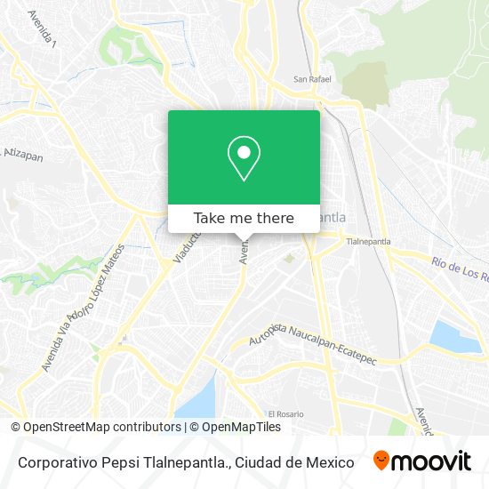 How to get to Corporativo Pepsi Tlalnepantla. in Atizapán De Zaragoza by  Bus or Train?
