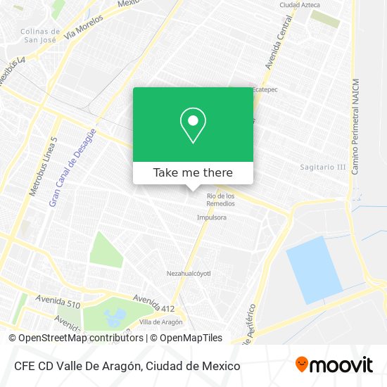 Mapa de CFE CD Valle De Aragón