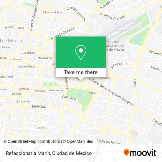 Mapa de Refaccionaria Marín