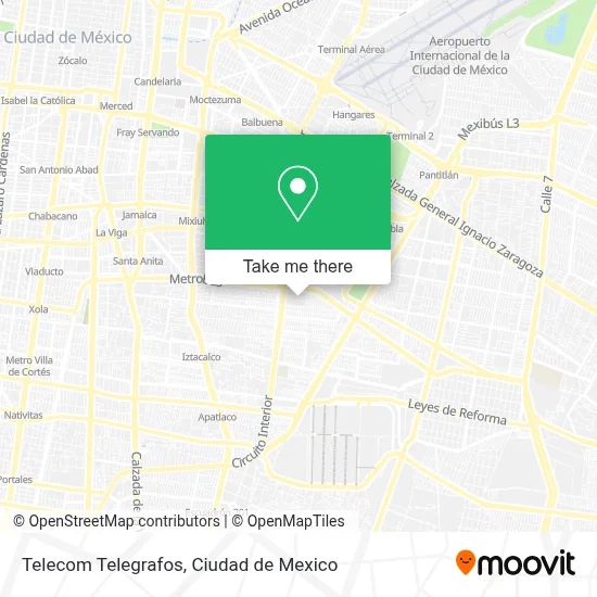 Telecom Telegrafos map