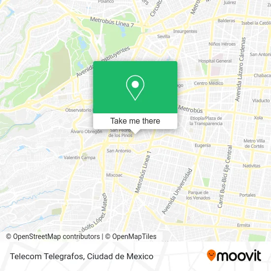 Telecom Telegrafos map