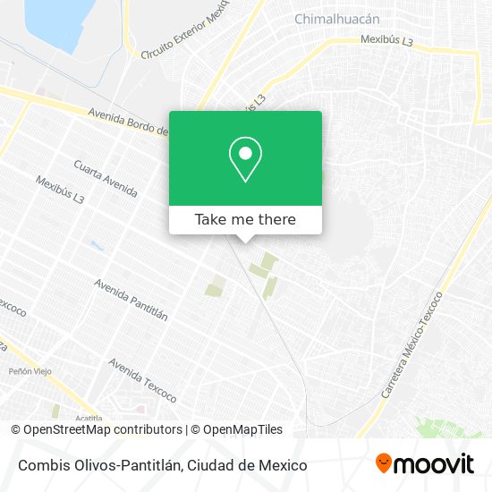 Mapa de Combis Olivos-Pantitlán