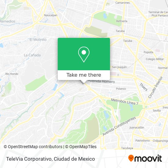 Mapa de TeleVia Corporativo