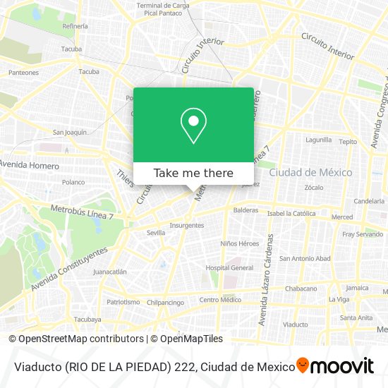 Viaducto (RIO DE LA PIEDAD) 222 map