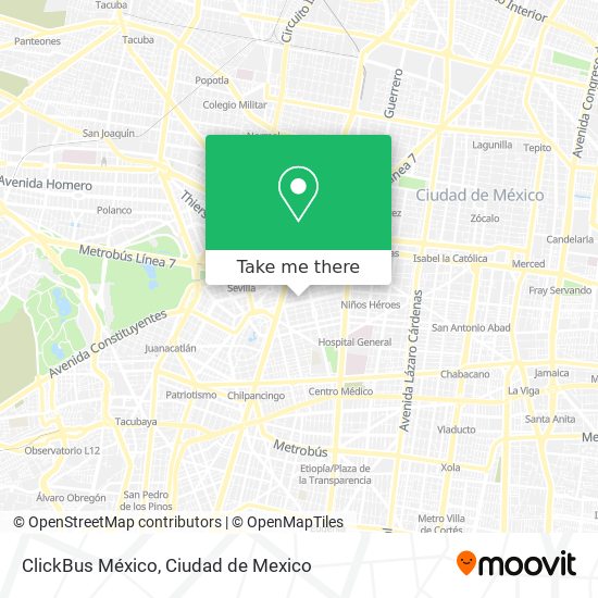 ClickBus México map