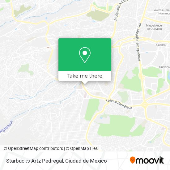 Starbucks Artz Pedregal map