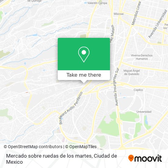 Mercado sobre ruedas de los martes map