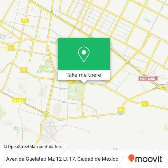 Avenida Guelatao Mz 12 Lt 17 map