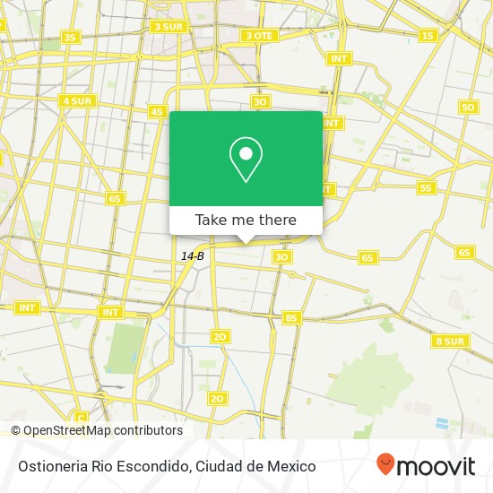 Ostioneria Rio Escondido map