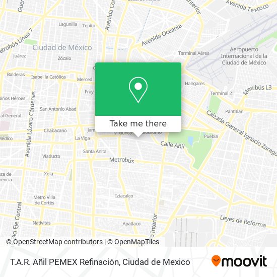 Mapa de T.A.R. Añil PEMEX Refinación