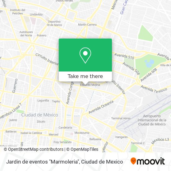 Jardin de eventos "Marmoleria" map