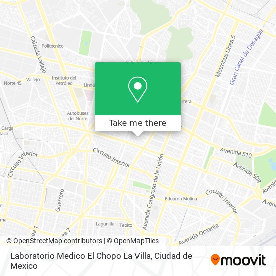 Mapa de Laboratorio Medico El Chopo La Villa