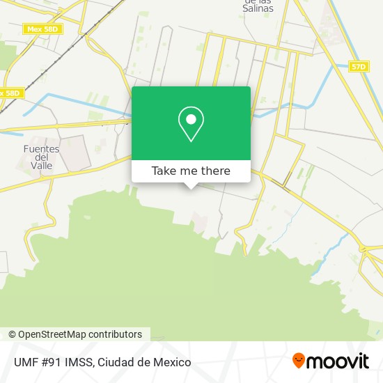 UMF #91 IMSS map