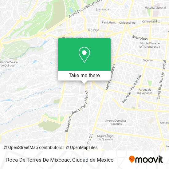 Roca De Torres De Mixcoac map