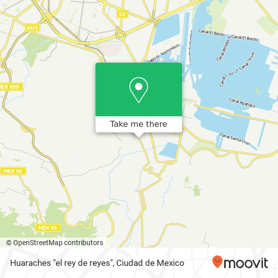 Huaraches "el rey de reyes" map