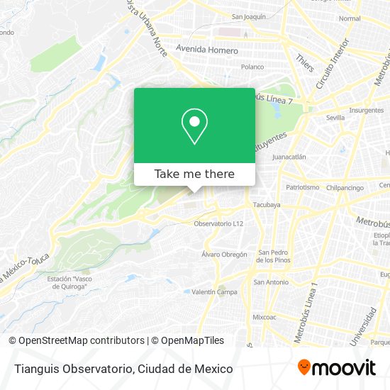 Tianguis Observatorio map