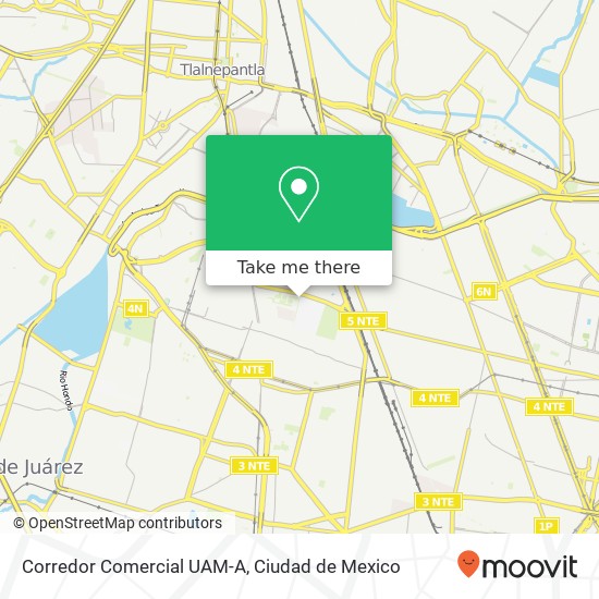 Corredor Comercial UAM-A map