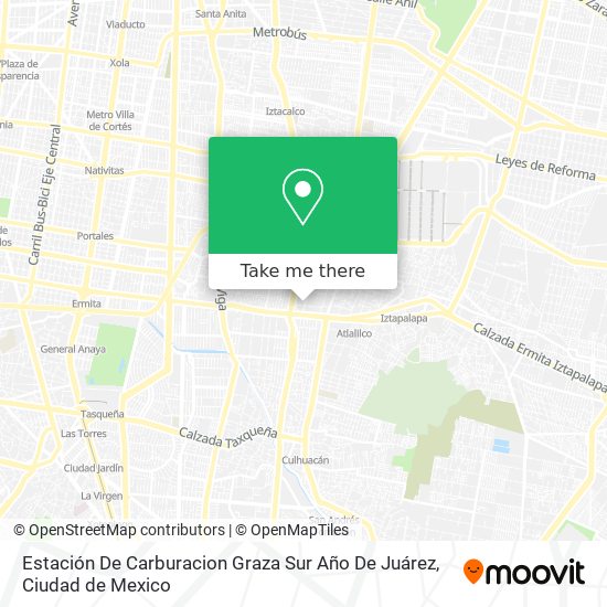 Estación De Carburacion Graza Sur Año De Juárez map