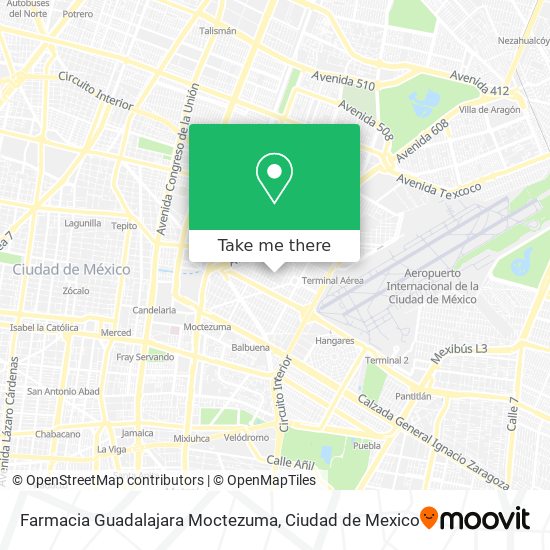 Farmacia Guadalajara Moctezuma map