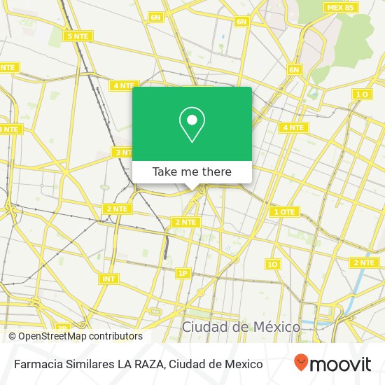 Farmacia Similares LA RAZA map