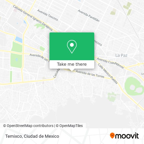 How to get to Temixco in Iztapalapa by Bus or Metro?