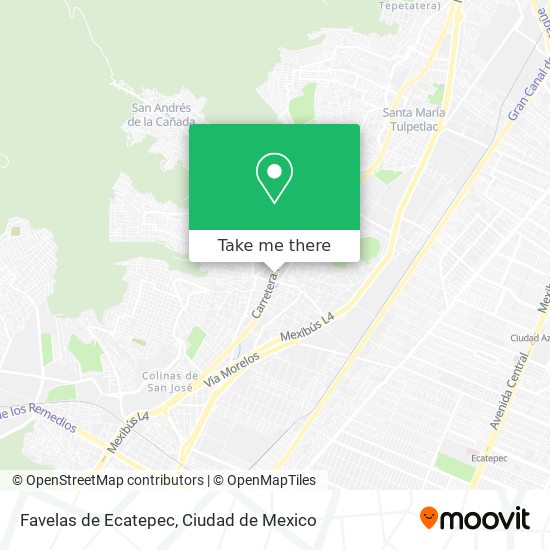 Favelas de Ecatepec map