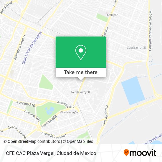 Mapa de CFE CAC Plaza Vergel