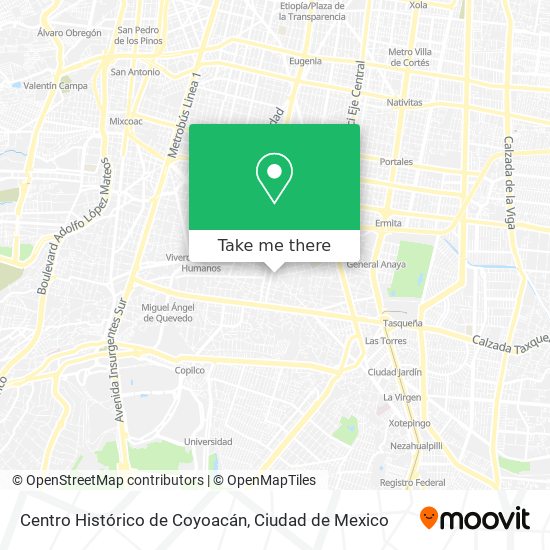 Centro Histórico de Coyoacán map