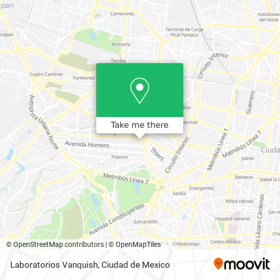 Laboratorios Vanquish map