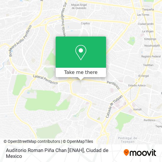Mapa de Auditorio Roman Piña Chan [ENAH]