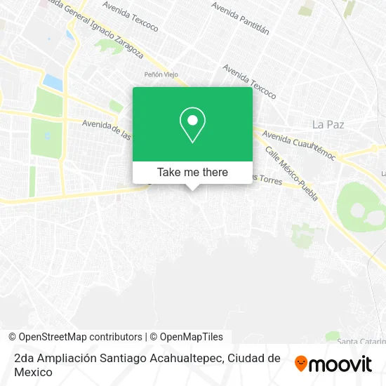 2da Ampliación Santiago Acahualtepec map