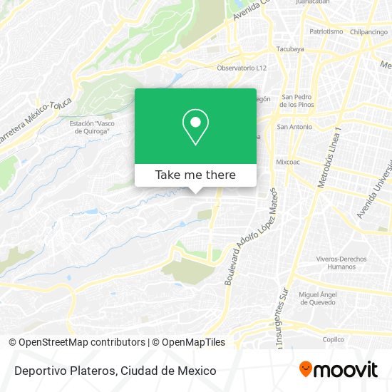 Deportivo Plateros map