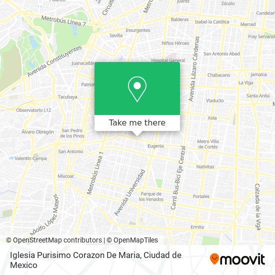 Iglesia Purisimo Corazon De Maria map