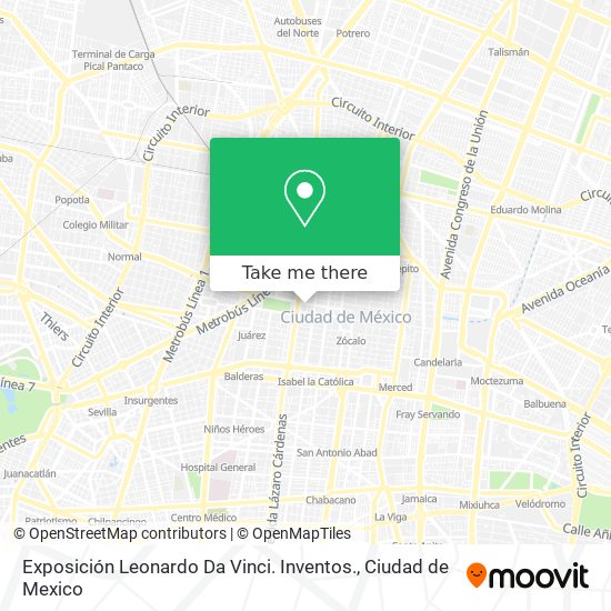 Mapa de Exposición Leonardo Da Vinci. Inventos.