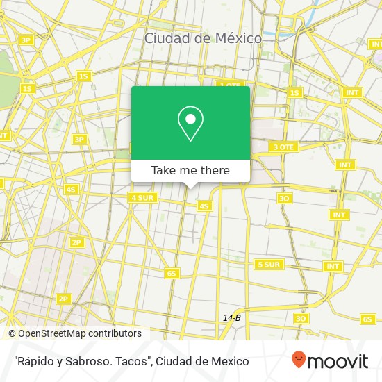 "Rápido y Sabroso. Tacos" map