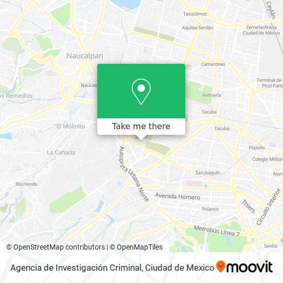Agencia de Investigación Criminal map