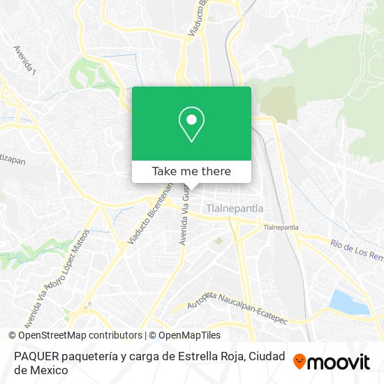Mapa de PAQUER paquetería y carga de Estrella Roja