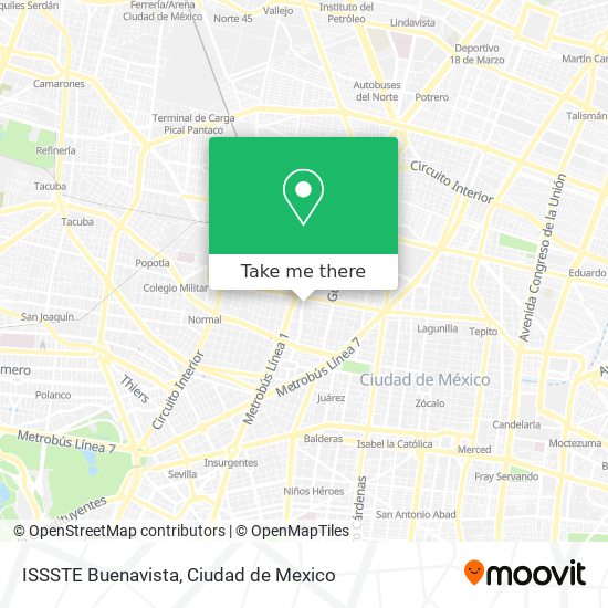 Mapa de ISSSTE Buenavista