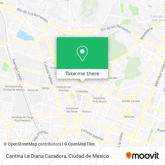 Cantina La Diana Cazadora map