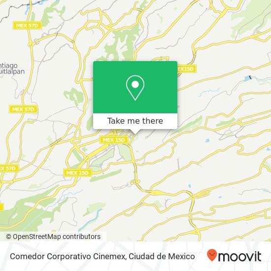 Comedor Corporativo Cinemex map