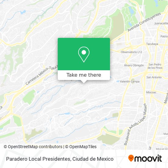 Paradero Local Presidentes map