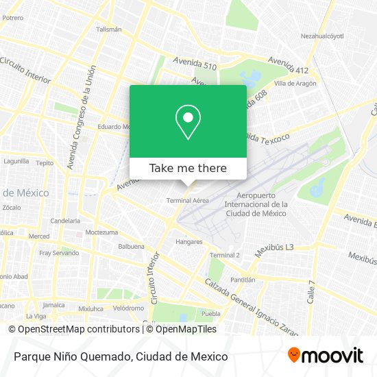 Parque Niño Quemado map