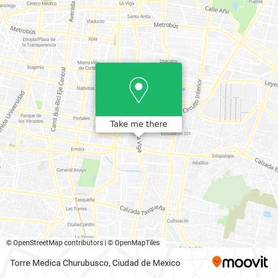 Torre Medica Churubusco map