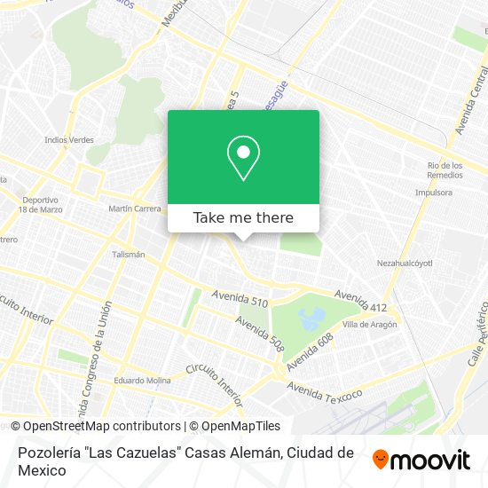 Mapa de Pozolería "Las Cazuelas" Casas Alemán
