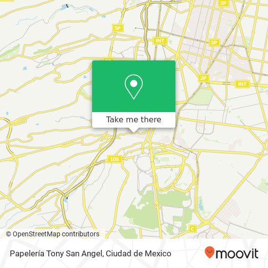 Mapa de Papelería Tony San Angel