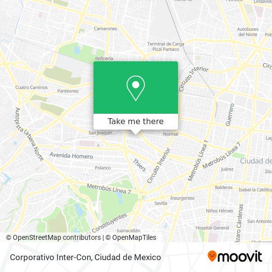 Mapa de Corporativo Inter-Con