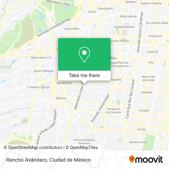 Rancho Avándaro map