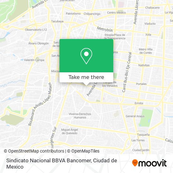 Mapa de Sindicato Nacional BBVA Bancomer