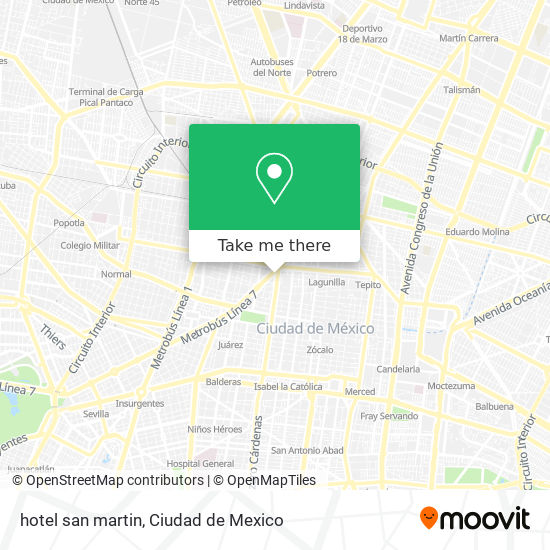 Mapa de hotel san martin