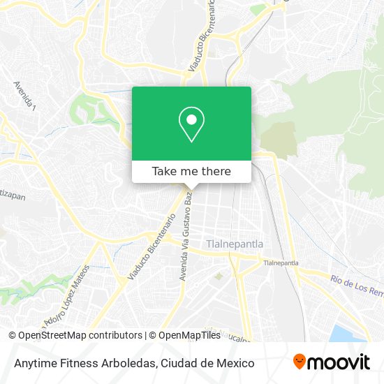 Mapa de Anytime Fitness Arboledas